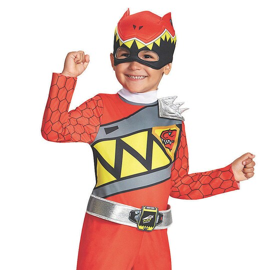RADYAN; Red Ranger Dino Classic Costume for Kids Power Rangers Dino Charge Style; Category:Kids Costumes & Accessories; Image:1